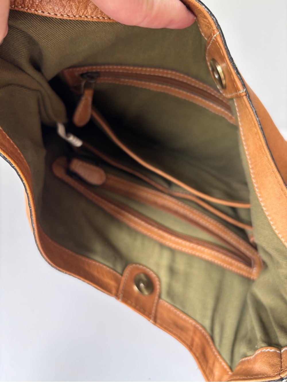 Firenze Bella Light Brown Floral-Embossed Leather Vintage-Inspired Hobo Bag - Picture 8 of 16